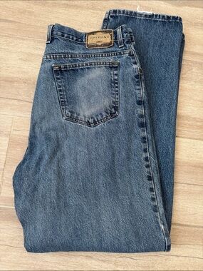 Arizona Jean Company Brown Tag Men's Tall Loose Fit Mid Wash Denim Jeans
